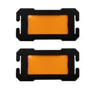Lot de 2 marqueurs d'identification de vitesse à faible luminosité, panneaux fluorescents pour sangles de 2,5 cm sur les paquets, gilets, ceintures et sacs d'extérieur pour sac à dos, panneau de