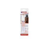 edding 751 Marqueur peinture brillante - blanc - 2 feutres peinture brillante - pointe ronde 1-2mm - pour dessin, coloriage, scrapbooking - étanche, très opaque