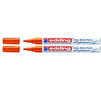 Lot de 2 marqueurs peinture Edding 751 - Pointe moyenne - Orange