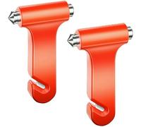 Lot de 2 marteaux de sécurité pour voiture, outils d'évacuation d'urgence pour vitres de voiture, marteau brise-vitre 2 en 1 et cou