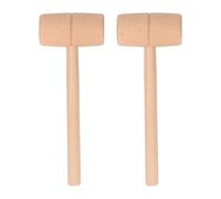 Lot de 2 Marteaux en Bois avec Poignée, Marteau à Bois, Outil de Taraudage en Bois de Hêtre, Maillet en Bois Polyvalent pour Outil de Menuiserie de Bricolage (M (50-115 cm /