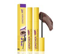 Lot de 2 mascaras imperméables pour femme - Mascara volumateur durable - Définit les cils et améliore l'apparence naturelle - Boost Curl - Création de cils naturels (marron)