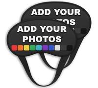 Lot de 2 Masque de nuit Personnalisée, Masque de sommeil pour les yeux, avec Photo/Texte/Logo, bloque la lumière, réduit les yeux gonflés, pour homme et