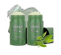 Lot De 2 Masques Au The Vert, Elimine Les Points Noirs, Nettoie En Profondeur, Hydrate Et Purifie Le Visage.