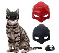 Lot de 2 masques de Batcat pour chat - Masque de Batman 3D amusant - Masque de chauve-souris - Costume pour animal de compagnie - Pour Halloween, cosplay, fête (13 cm)