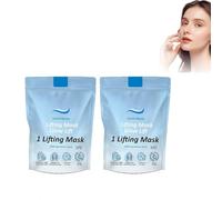 Lot de 2 masques de menton de chinologie, bande réductrice de double menton, masque facial hydratant raffermissant, patch amincissant pour le visage, masque facial au collagène, masque de menton de