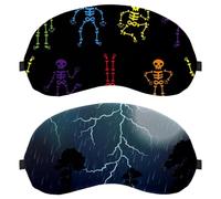 Lot de 2 masques de nuit d'orage et de pluie pour dormir sur le côté, masque de sommeil, masque pour les yeux bloquant la lumière, couverture douce pour les yeux, pour voyage, sieste, avion