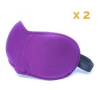 Vivezen - Lot de 2 masques de nuit, sommeil, voyage avec serre tête élastique, cache yeux pour dormir - 5 coloris