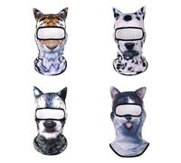 Lot de 2 masques de ski pour chat Shiesty, Cat Sheisty, cagoule pour chat, masque de ski pour animal pour le sport, Mélange - 4 pièces, Taille unique
