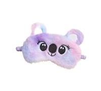 Lot de 2 masques de sommeil 3D en peluche avec motif de koala mignon pour enfants (violet)