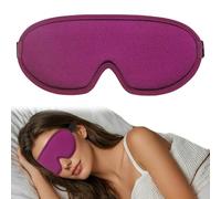 Lot de 2 masques de sommeil 3D, masque de sommeil avec sangle réglable, masque de sommeil ultra doux et respirant pour les voyages, la sieste, violet