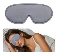 Lot de 2 masques de sommeil 3D, masque de sommeil avec sangle réglable, masque de sommeil ultra doux et respirant pour voyage, sieste (gris)
