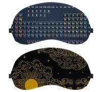 Lot de 2 masques de sommeil amusants en forme de lune et de soleil pour dormir sur le côté, masque de sommeil, masque pour les yeux bloquant la lumière, couverture douce pour les yeux, pour voyage