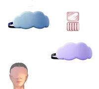 Lot de 2 masques de sommeil avec 10 bouchons d'oreilles silencieux, intensité occultante stéréo confortable pour couple (vert + rose, lot de 10 bouchons d'oreille)