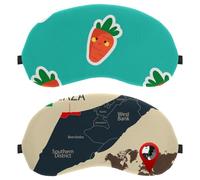 Lot de 2 masques de sommeil avec carte d'Israël et zone de la bande de Gaza, masque pour les yeux pour homme et femme, masque de sommeil respirant, zéro pression oculaire pour dormir