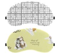 Lot de 2 masques de sommeil avec motif chat qui ne bouge pas, jaune vif, pour hommes et femmes, masque de nuit avec sangle réglable, masque pour les yeux de nuit