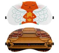 Lot de 2 masques de sommeil bloquant complètement la lumière pour les yeux pour dormeur sur le côté, zéro pression oculaire, bandeau pour les yeux nocturne, Cité interdite de Beijing réglable