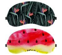 Lot de 2 masques de sommeil bloquant complètement la lumière pour les yeux pour dormeur sur le côté, masque de nuit à la pastèque Hello Summer Zero Eye Pressure Night Eye Band, pare-soleil réglable