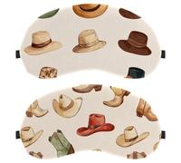 Lot de 2 masques de sommeil, bottes de cowboy Wild West bloquant la lumière, masque de sommeil pour les yeux pour homme et femme, masque respirant pour les yeux