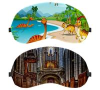 Lot de 2 masques de sommeil cathédrale pour homme et femme, masque de nuit sans pression, masque de sommeil respirant, blocage de la lumière