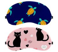 Lot de 2 masques de sommeil doux et respirants pour chats