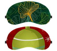Lot de 2 masques de sommeil en forme de boule de Noël pour dormir sur le dos et le côté, masque pour les yeux 100 % bloquant la lumière, réglable et respirant, zéro pression oculaire