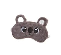 Lot de 2 masques de sommeil en peluche avec motif de koala mignon pour enfants Motif dessin animé 3D Gris