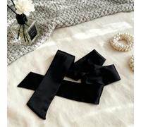 Lot de 2 masques de sommeil en satin, couvre-yeux en soie, bandeau occultant, noir uni