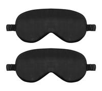 Lot de 2 masques de sommeil en soie pour dormeurs latéraux masque pour les yeux masque de sommeil occultant avec bande élastique réglable aide au sommeil bandeau pour femmes et hommes blocage