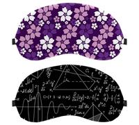 Lot de 2 masques de sommeil équation mathématique pour homme et femme, masque de nuit sans pression, masque de sommeil respirant, blocage de la lumière