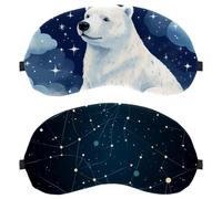 Lot de 2 masques de sommeil Gemini Constellation, masque pour les yeux pour homme et femme, masque de sommeil respirant, zéro pression oculaire pour dormir