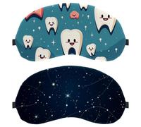 Lot de 2 masques de sommeil Gemini Constellation pour homme et femme - Bloque complètement la lumière - Zéro pression nocturne