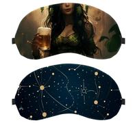 Lot de 2 masques de sommeil Gemini Constellation pour hommes et femmes, masque de nuit sans pression, masque de sommeil respirant, blocage de la lumière
