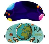 Lot de 2 masques de sommeil Happy Earth Day pour homme et femme - Respirants - Zéro pression oculaire pour dormir