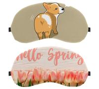 Lot de 2 masques de sommeil Hello Spring Lily pour dormir sur le côté, masque de sommeil doux pour homme et femme, blocage complet de la lumière, bandeau pour les yeux de nuit zéro pression