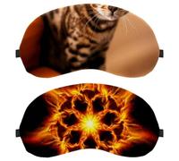 Lot de 2 masques de sommeil hexagonaux brûlants avec étoiles pour dormir sur le côté, masque de sommeil doux pour homme et femme, blocage complet de la lumière, bandeau pour les yeux de nuit zéro