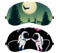 Lot de 2 masques de sommeil Love Story pour dormir sur le côté, masque de sommeil, masque pour les yeux bloquant la lumière, couverture douce pour les yeux, pour voyage, sieste, avion