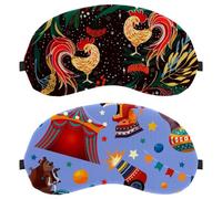 Lot de 2 masques de sommeil, masque de nuit pour homme et femme, masque de cirque avec sangle réglable, masque de nuit pour les yeux