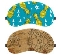Lot de 2 masques de sommeil, masque de sommeil pour les yeux bloquant complètement la lumière pour dormir sur le côté, fond d'alchimie aquarelle, bandeau pour les yeux nocturne, bandeau pour les yeux