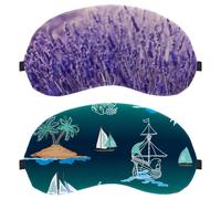 Lot de 2 masques de sommeil, masque pour les yeux bloquant complètement la lumière pour dormeur sur le côté, masque de nuit pour les yeux de monstres marins, masque de nuit réglable