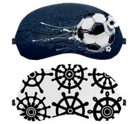 Lot de 2 masques de sommeil, masque pour les yeux qui dorment sur le côté, pour hommes et femmes, ensemble d'icônes de volant de bateau bloquant la lumière avec sangle réglable, bandeau pour les yeux