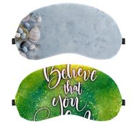 Lot de 2 masques de sommeil pour dormeurs sur le dos et sur le côté, croyez que vous pouvez bloquer la lumière à 100 %, masque de sommeil réglable et respirant, zéro pression oculaire