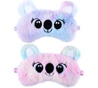 Lot De 2 Masques De Sommeil Pour Enfants-Bandeau Doux Pour Les Yeux En Peluche-Protection Des Yeux D'animaux Mignons-Pour Filles,Garçons,Voyages,Sieste,Accessoire De Fête (Multicolore,Style