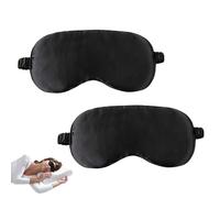 Lot de 2 masques de sommeil pour femme - Masque de sommeil confortable - Masque de sommeil Manta - En soie - Pour le sommeil, la pause, les voyages et l'endormissement paisible - Pour homme et femme