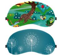 Lot de 2 masques de sommeil pour homme et femme, belle silhouette de pissenlit blanc, respirants, zéro pression oculaire pour dormir