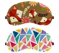 Lot de 2 masques de sommeil pour homme et femme qui dorment sur le côté - Masque de nuit avec sangle réglable - Triangle coloré
