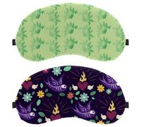 Lot de 2 masques de sommeil pour homme et femme qui dorment sur le côté - Motif jour des morts - Masque de nuit avec sangle réglable