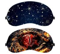 Lot de 2 masques de sommeil pour les yeux de zombie pour homme et femme qui dorment sur le côté, masque de nuit avec sangle réglable, bandeau pour les yeux de nuit