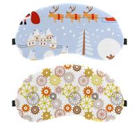 Lot de 2 masques de sommeil pour les yeux pour dormir sur le côté, masque de sommeil à motif de pièces d'horloge, masque pour les yeux bloquant la lumière, couverture douce pour les yeux, pour voyage