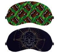 Lot de 2 masques de sommeil pour les yeux pour dormir sur le côté, masque de sommeil sombre, masque pour les yeux bloquant la lumière, couverture douce pour les yeux, pour voyage, sieste, avion